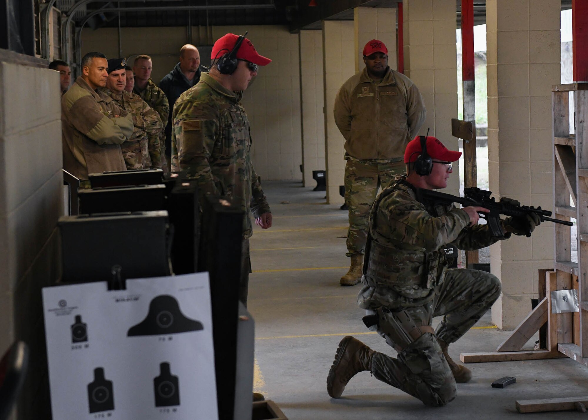 Airman tours building