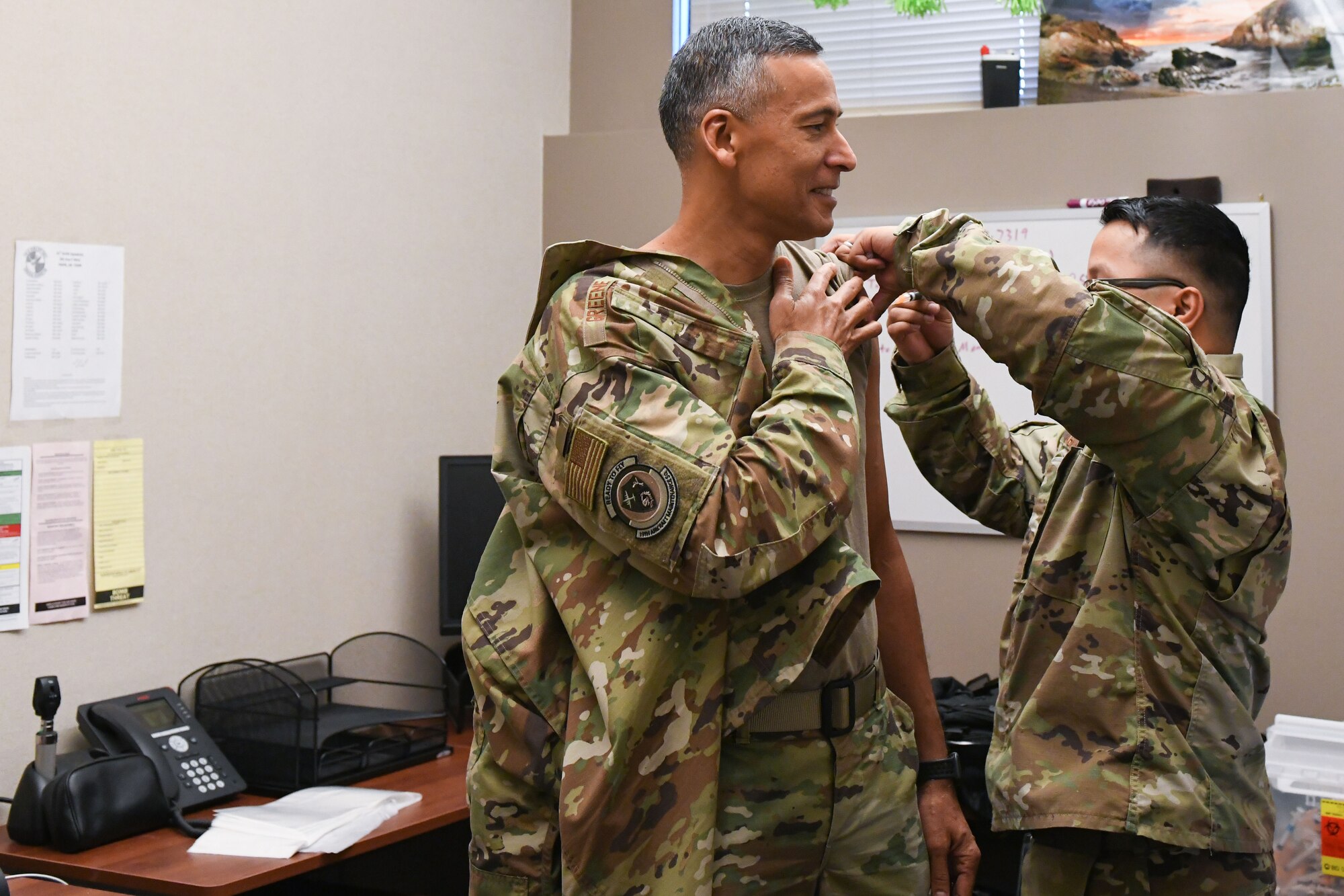 Airman receives a shot