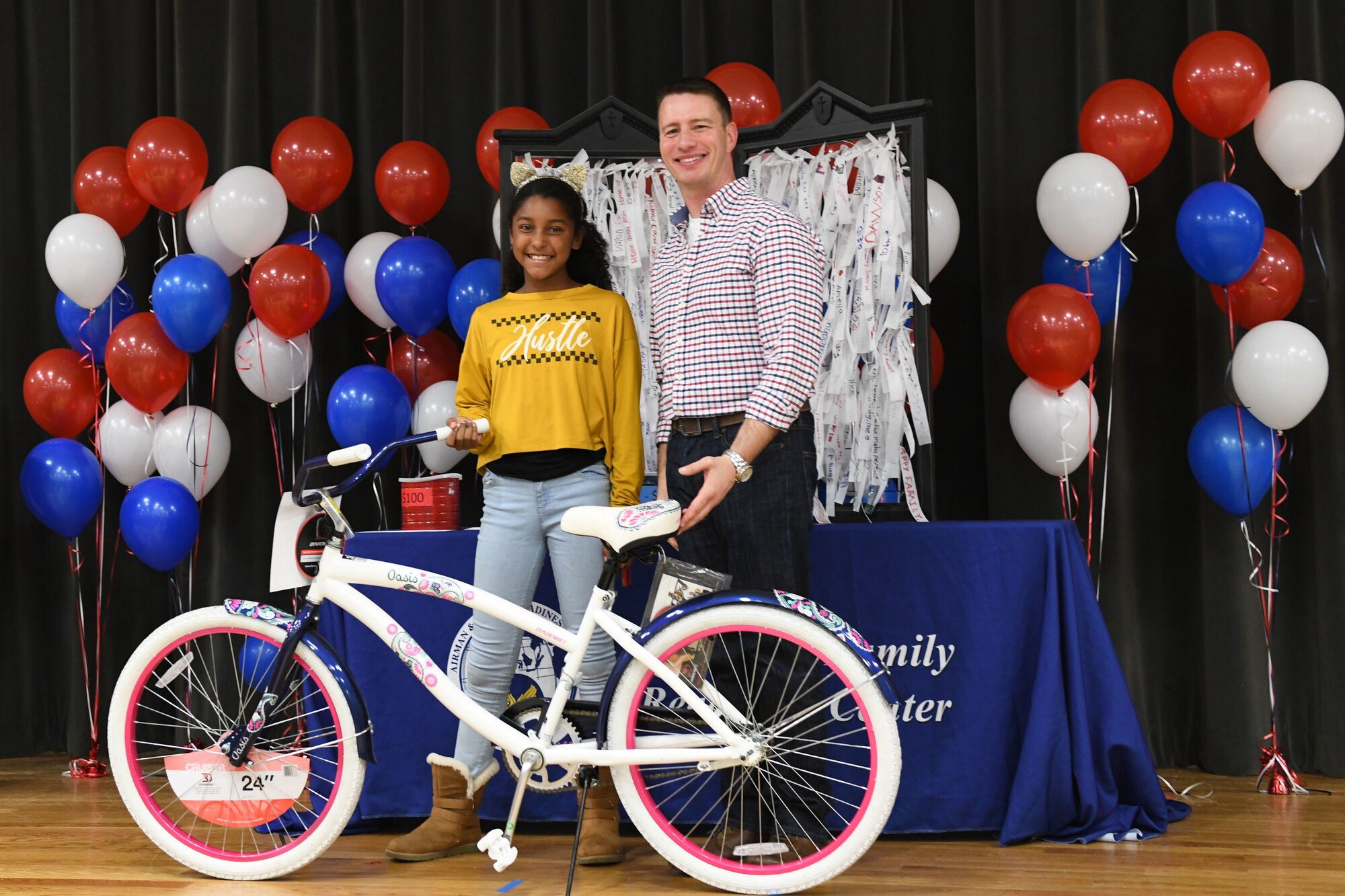 a girl gets a bike