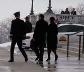 Maj. Gen. Jeff Burton walks with Gov. Gary R. Herbert at the capitol on the morning of the inauguration, Jan. 4, 2017.