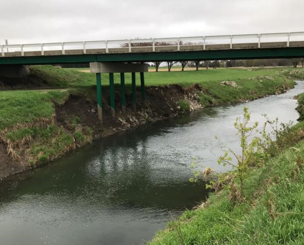 Damage to the Harold Godberson Drive Bridge in Ida Grove, Iowa identified by the USACE team on May 1, 2019.