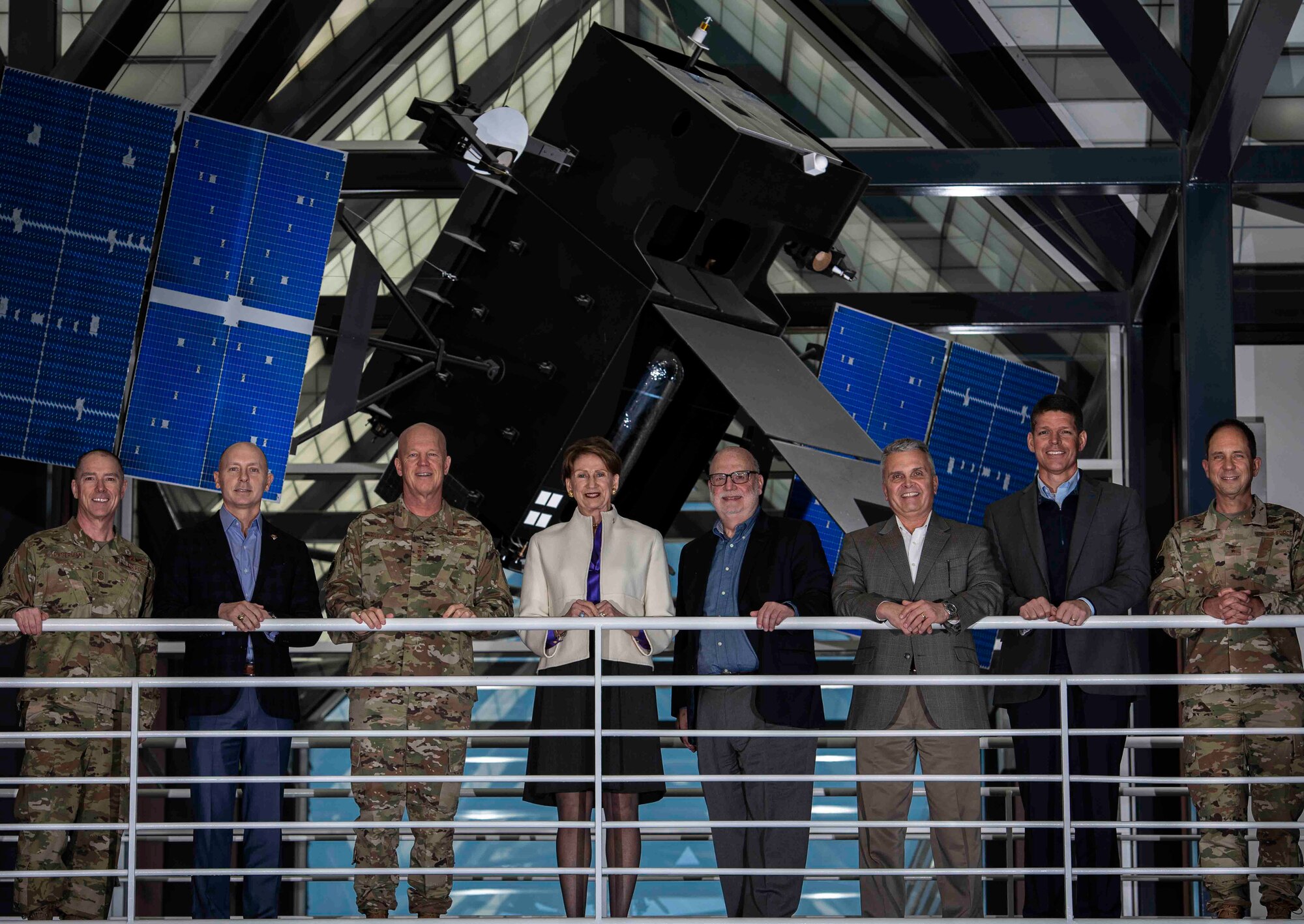 Barbara Barrett, Secretary of the Air Force, met with Gen. Jay Raymond, Commander U.S. Space Command, completing her first official trip to learn about military space operations at Peterson AFB, Nov. 1, 2019. USSPACECOM and AFSPC leaders provided command mission briefings and conducted roundtable discussions with Barrett and more than a dozen military space leaders, some of whom gave mission and training updates. (U.S. Air Force photo by Dave Grim/Released)
