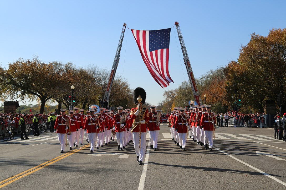 On Saturday, Nov. 2, 2019, the Marine Band marched in the Washington Nationals' World Series parade in Washington, D.C. (U.S. Marine Corps photo by Gunnery Sgt. Rachel Ghadiali/released)