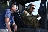 Krizyztoff Bernecki fro LRC - Aviation assists Sgt. Igor Burliai from 1-2 Attack Reconnaissance Battalion, 12th Combat Aviation Brigade do a AH-64D Apache radar warning equipment test during exercise Saber Guardian 19 in Solznok, Hungary.