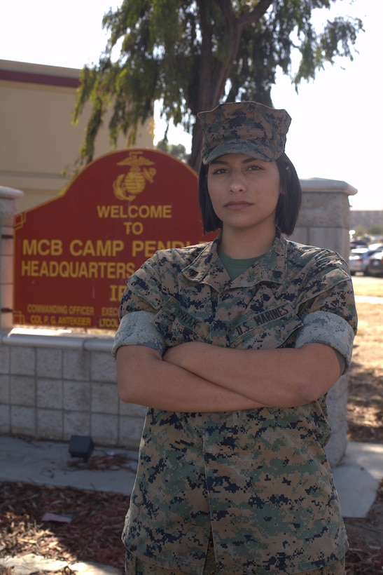 U.S. Marine Cpl. Alexandra Nowak, an administrative specialist with Alpha Company, Headquarters and Support Battalion, Marine Corps Installations West, Marine Corps Base Camp Pendleton, exemplified unwavering courage when she saved the lives of three people Sept. 20, 2019. Nowak was driving to pick up her 2-year old daughter and mother at the airport on Interstate Highway 15 in Escondido, California, when she witnessed a multi-car collision resulting in a sports utility vehicle rolling onto its side. Nowak is a Forney, Texas, native.