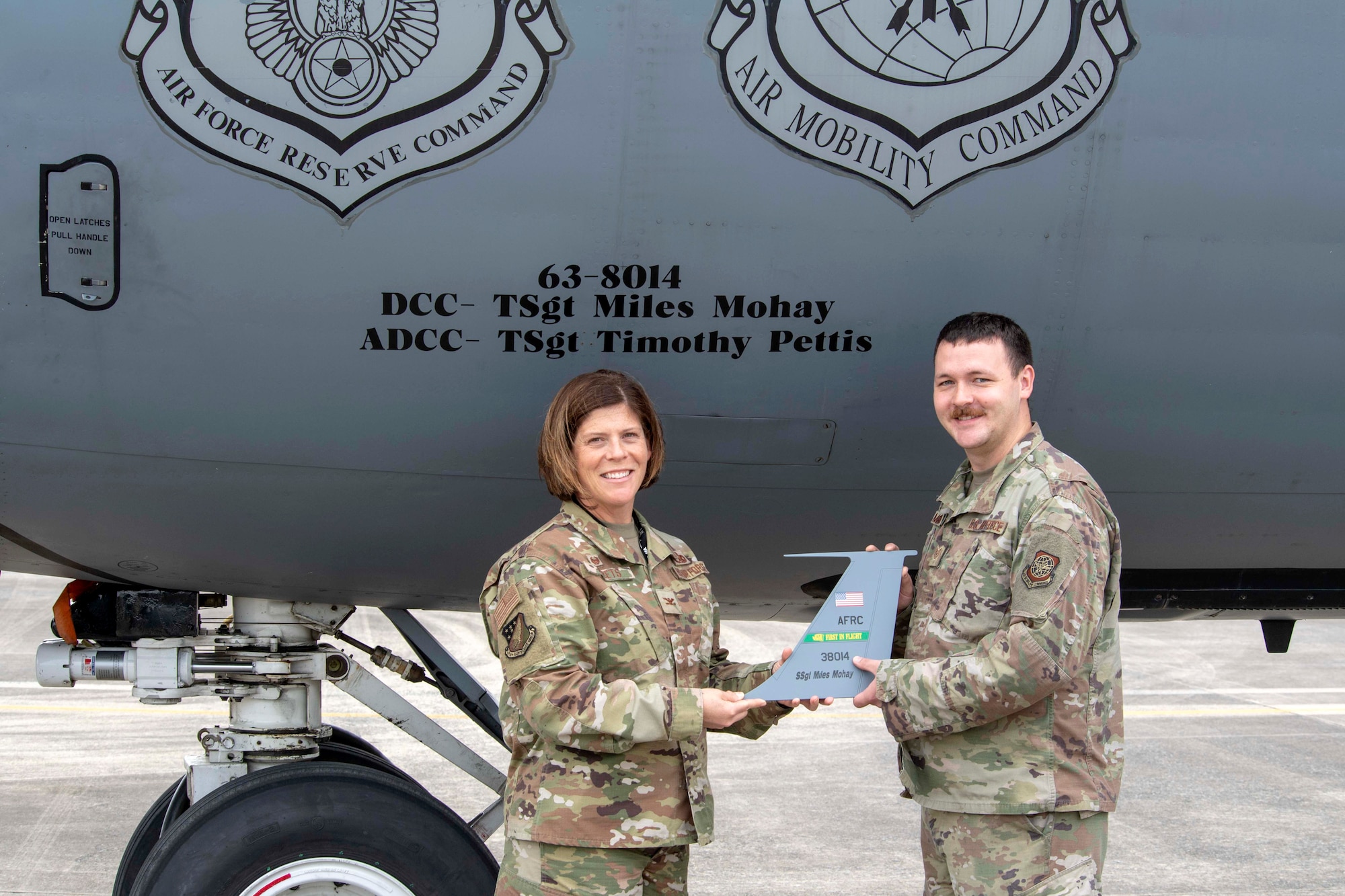 Our 2nd KC-135 flies the coop, but not before honoring the dedicated crew chiefs that have placed their time and effort into keeping aircraft 63-8014 in the air. Bye-bye birdie!