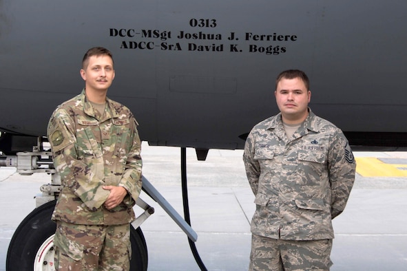 Another bird flies the coop. The 3rd KC-135 has been delivered to the 92 ARW and the dedicated crew chiefs of aircraft 61-0313 bid their farewell.