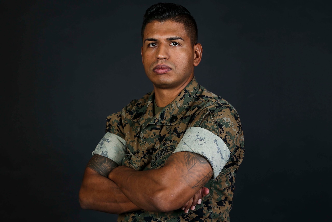 A photo of Marine Corps Staff Sgt. Freddy Torres.