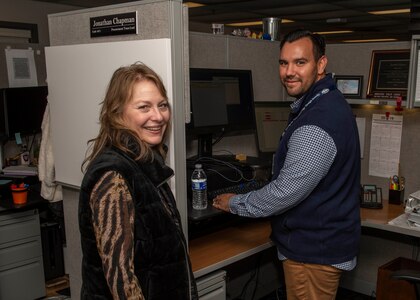 DeAnna Pedersen, Procurement branch head, Jonathan
Chapman, Procurement lead, and the rest of the Procurement staff worked alternate hours and weekends while tech screening and purchase creation would run three schedules -- early morning, daytime, and late evening to complete all of their before the end of the fiscal year.