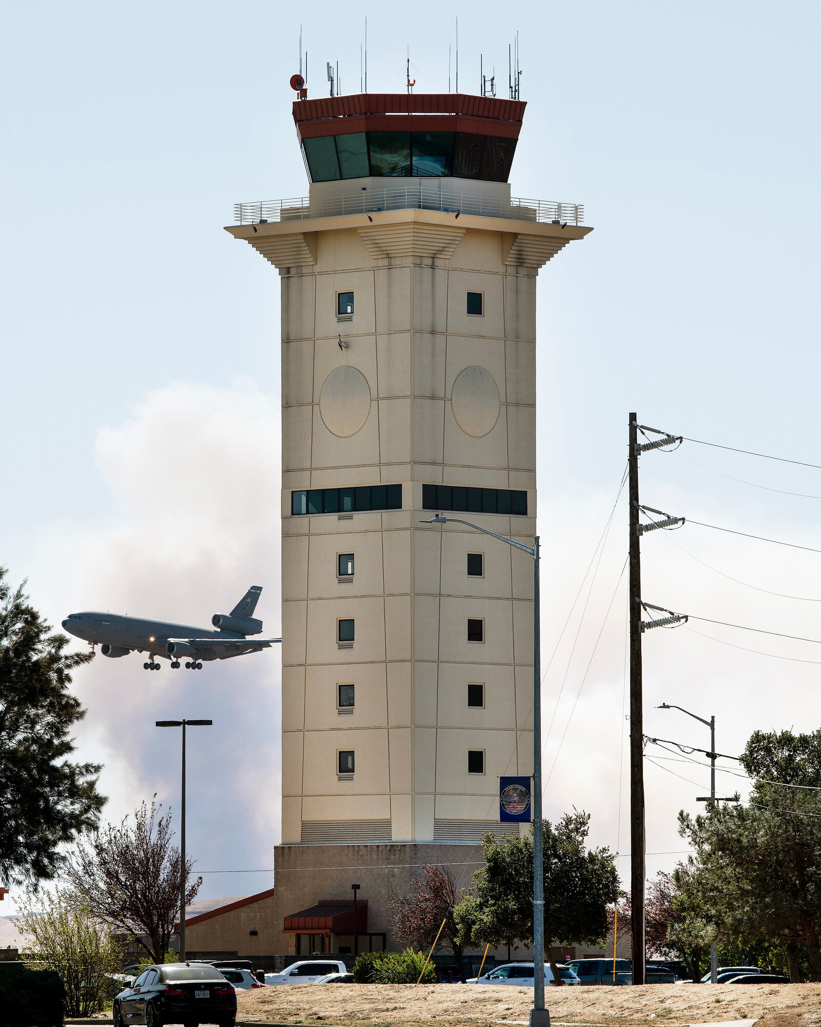 Photos of smoke outside of Travis AFB.