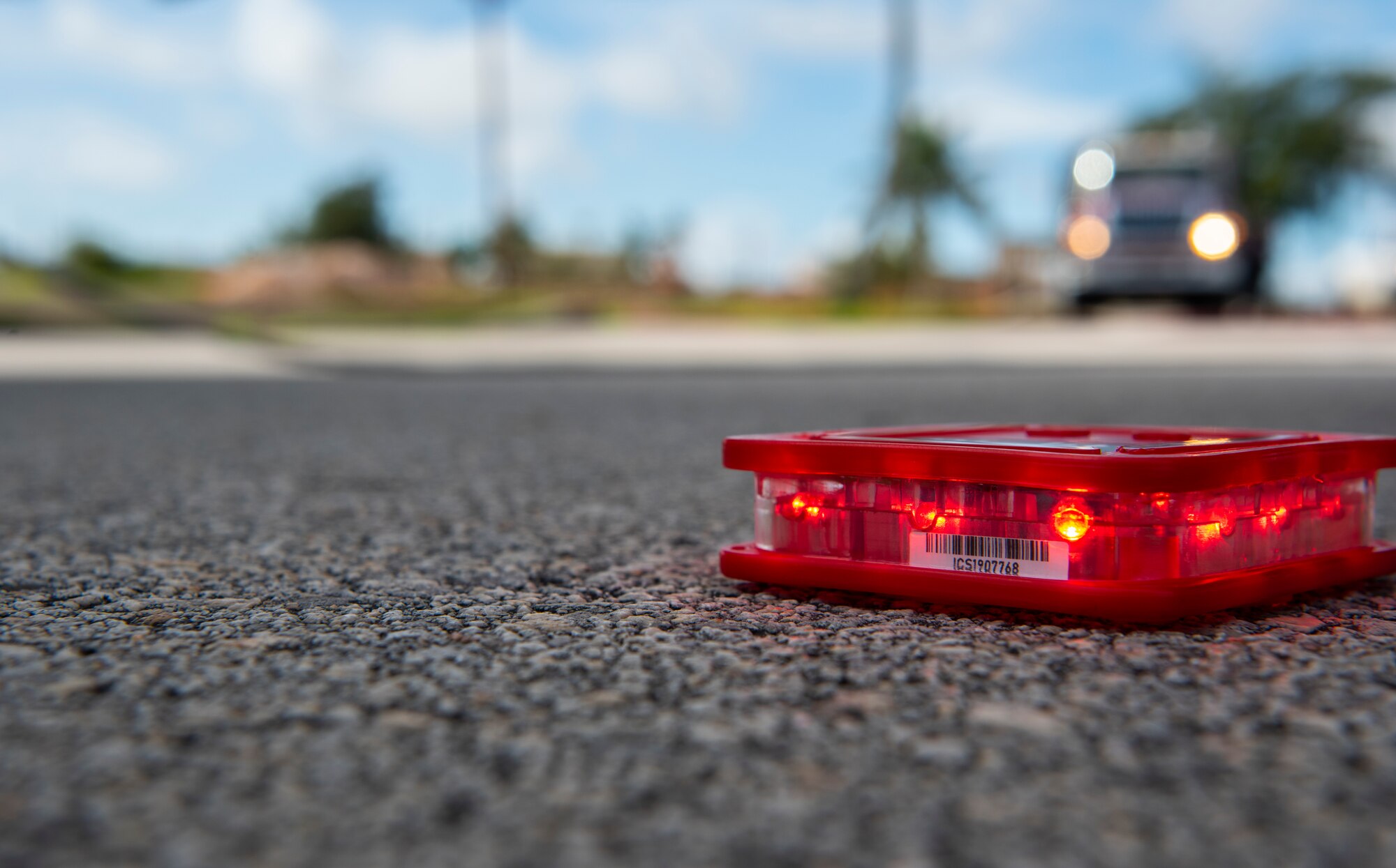 A pi-lit is shown during a fuel spill exercise on Andersen Andersen Air Force Base, Guam, Nov. 6, 2019.