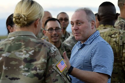 Mr. Steven Scalise, Minority Whip US House of Representatives, converses with his constituents.