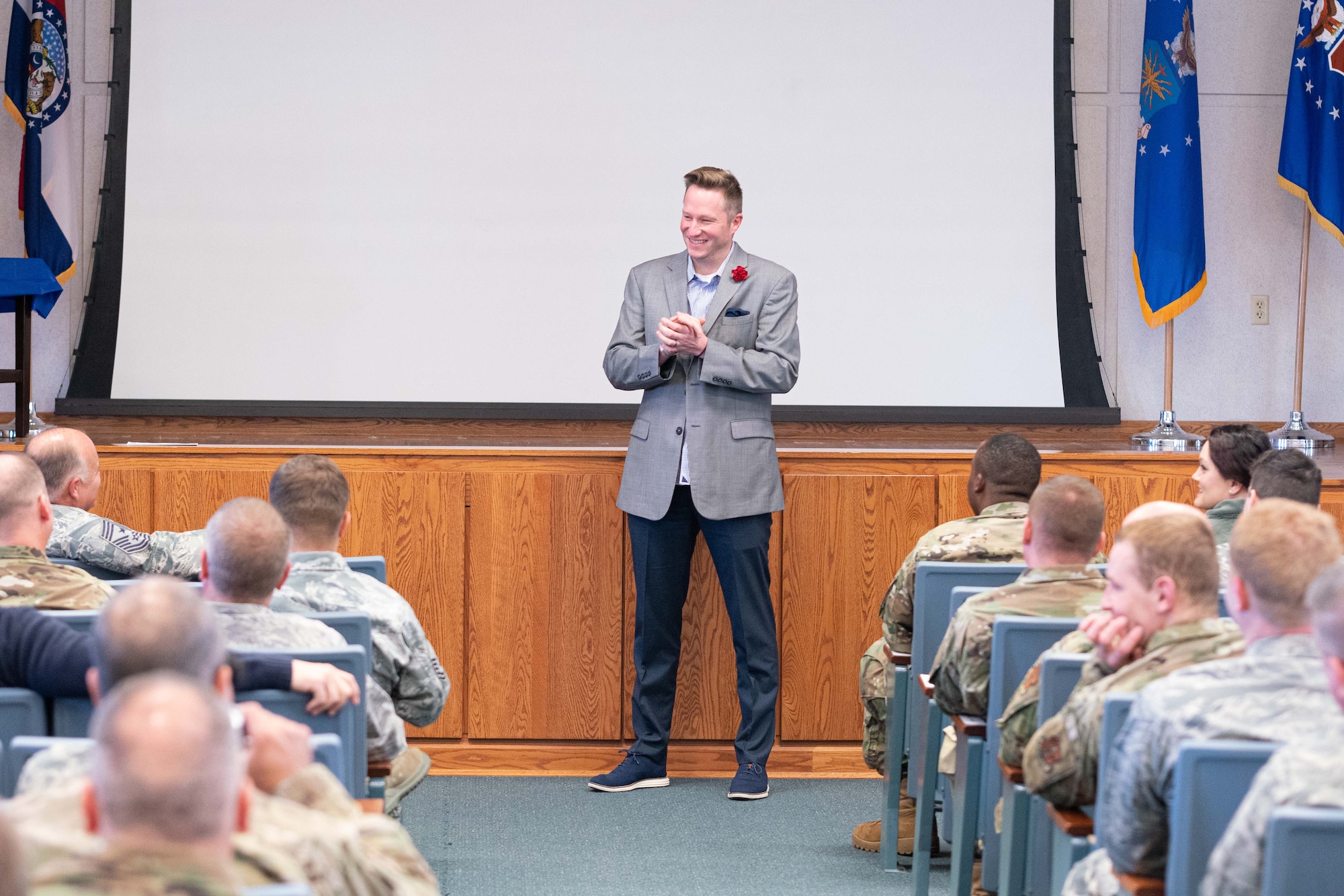 Missouri Airmen conduct a Resilience Tactical Pause