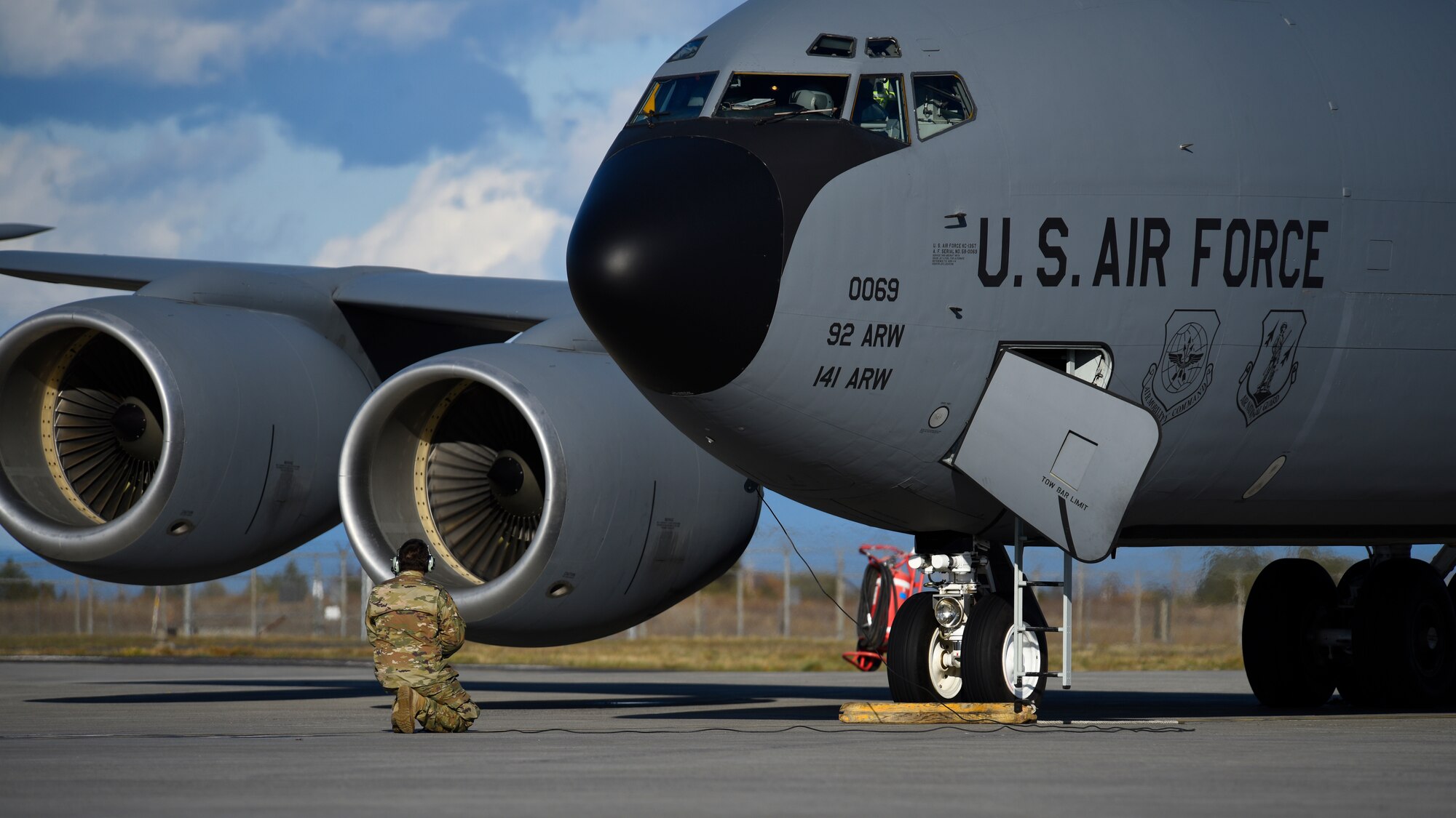 Team Fairchild alert crews participate in response training during Exercise Global Thunder at Fairchild Air Force Base, Washington, Oct. 22, 2019. Testing Airmen readiness to confront uncertainty helps ensure a safe, secure, effective and ready strategic deterrent force. (U.S. Air Force photo by Airman 1st Class Lawrence Sena)