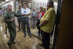 U.S. Air Force Lt. Col. Bill Johnson, 560th Flying Training Squadron commander, speaks to civic leaders about his unit’s mission Nov. 6, 2019. During the visit, civic leaders toured missions of 37th Training Wing, 12th Flying Training Wing, 502nd Air Base Wing and Air Force Recruiting Service, all at Joint Base San Antonio locations. The Air Force Civic Leader Tour Program helps community leaders understand and advocate for the Air Force’s diverse missions.