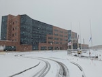DLA Aviation Operations Center with snow on ground