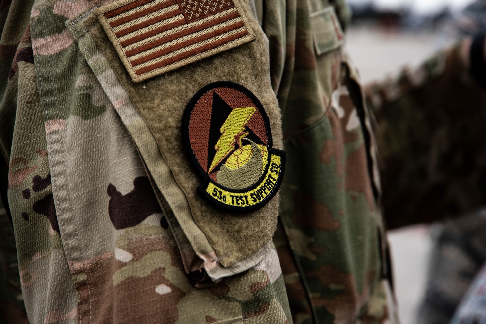 First lieutenant Matthew Gill, 53rd Test Support Squadron special devices engineering section chief, facilitates an immersion tour for members assigned to the 325th Fighter Wing on Nov. 8, 2019, at Tyndall Air Force Base, Florida. Airmen visited multiple units of the 53rd Weapons Evaluation Group during the tour. The group was also participating in the Weapons System Evaluation Program and Checkered Flag 20-1 exercise on Tyndall's flight line. Attendees also learned about the unit's joint partnership with Tyndall, ensuring Airmen are trained and equipment is tested, to support the warfighter. (U.S. Air Force photo by Staff Sgt. Magen M. Reeves)