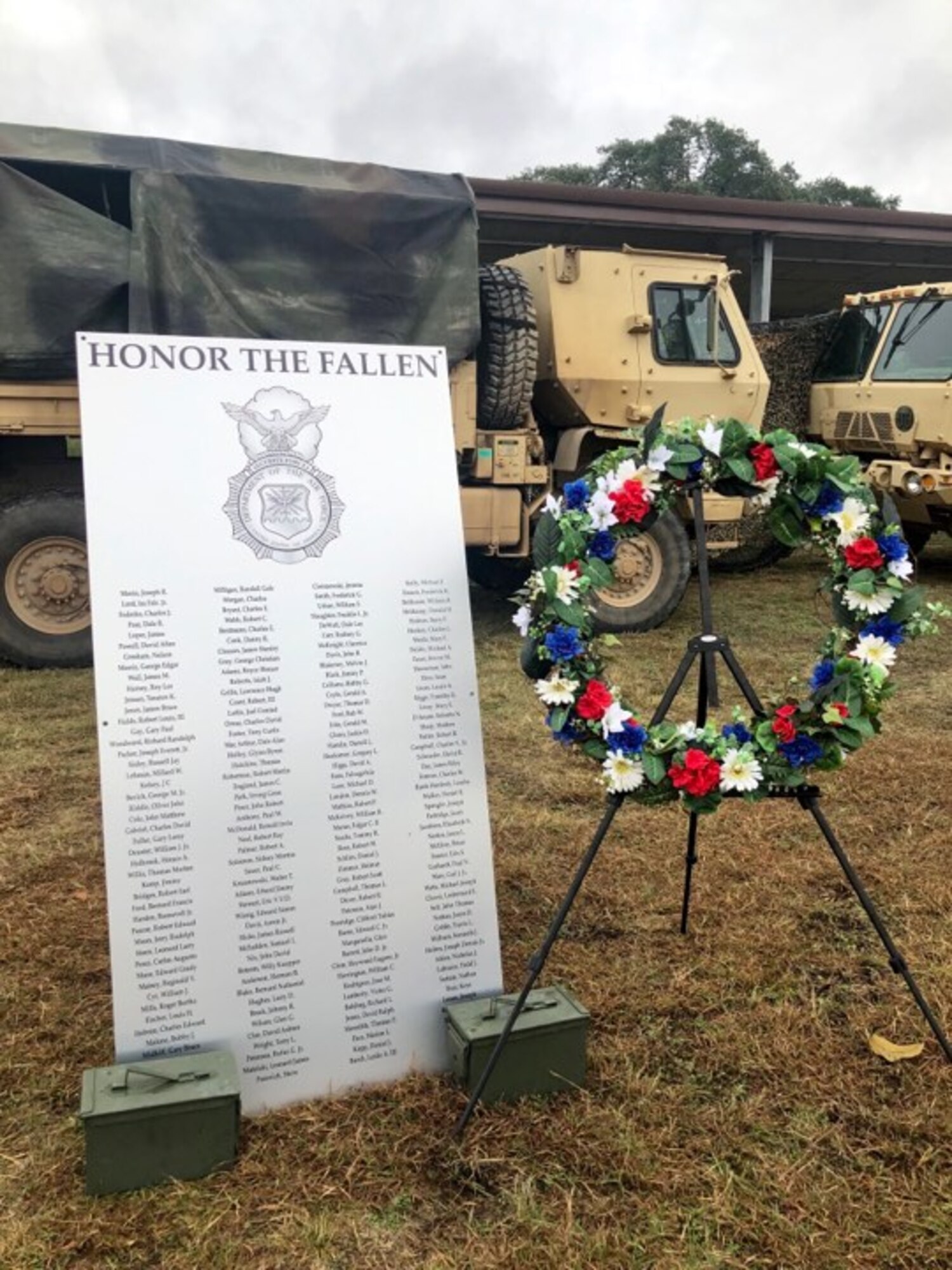 A plaque was unveiled during the ruck that displayed the 186 names of all Air Force Security Forces Defenders who died performing their duties since 1950. It will be hung in Carter Hall, JBSA-Lackland, which is the location where all Air Force Security Forces training takes place—from technical training at the Security Forces Apprentice Course, to upgrade and advanced courses and all officer training at the Security Forces Academy.