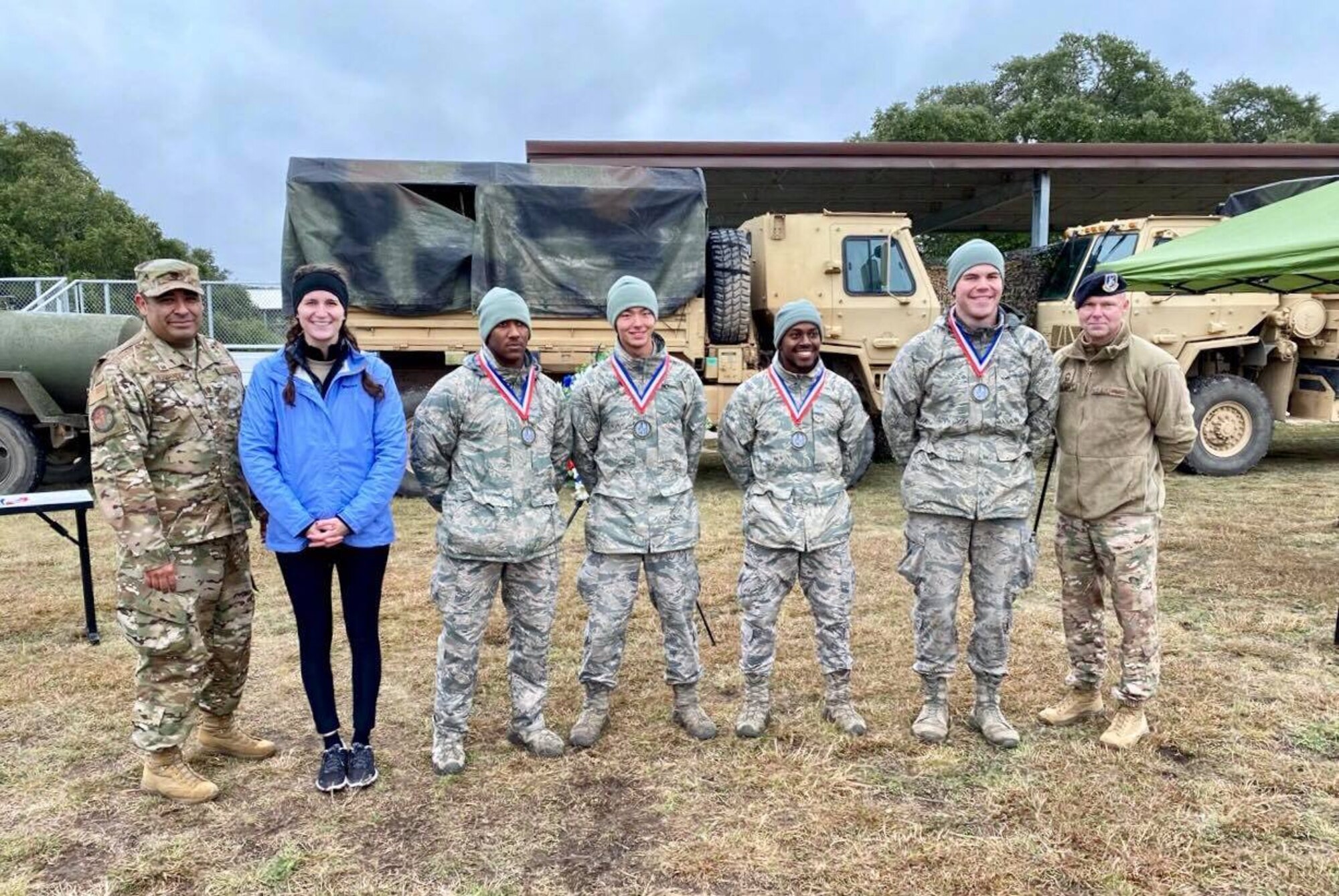Defender Airmen are recognized for being in the top three fire teams to finish a 4-mile ruck. Over 1,100 Security Forces Airmen gathered for the 12th Annual Defender Ruck, hosted by the 343rd Training Squadron, in honor of all 186 Defender Airmen who have made the ultimate sacrifice in defense of freedom, Nov. 8, at Joint Base San Antonio-Camp Bullis.