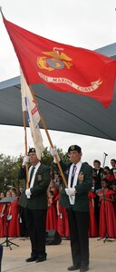 The long-standing tradition at the Fort Sam Houston National Cemetery included a number of musical interludes from the Texas Children's Choir and Beethoven Band, as well as a U.S. Citizenship and Immigration Services naturalization ceremony featuring active-duty members who were sworn in as citizens. Also featured were readings of the service creeds and singing of the service songs.