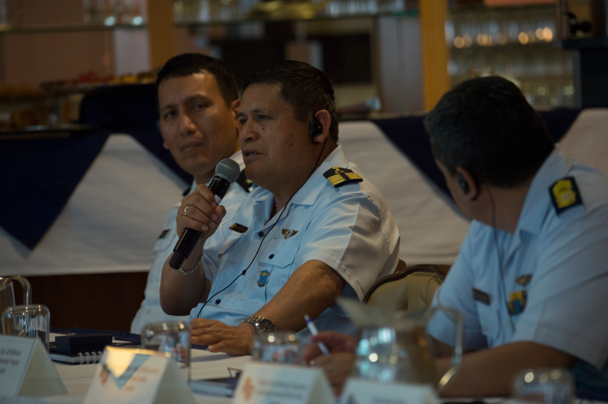 Photo of people speaking at South American Air Chiefs and Senior Enlisted Leaders Conference