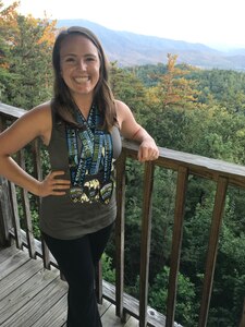 Leah Kahn enjoying the Smokey Mountains.