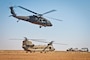 A UH-60 Blackhawk takes off from a nearby outpost following a key leader engagement near Manbij, Syria, June 21, 2018. Several high-ranking Coalition and U.S. Government officials spent the day discussing current military operations and touring the city of Manbij to witness how safe and prosperous it has become since being liberated from ISIS by the Syrian Democratic Forces. (U.S. Army photo by Staff Sgt. Timothy R. Koster)