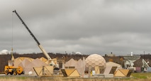 Photo of Radome being built at Tobyhanna
