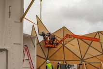 Photo of Radome being built at Tobyhanna