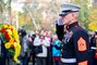 Sgt. Maj. of the Marine Corps, Sgt. Maj. Troy E. Black salutes following a wreath laying at the conclusion of the 2019 New York City Veterans Day Parade, which marked its centennial anniversary and honored the Marine Corps as its featured service. Formed Nov. 10, 1775, as naval augment forces capable of fighting both at sea and on shore, the Marine Corps has secured freedom in every major conflict America has faced. Together, the Navy-Marine Corps Team enables the joint force to partner together and operate on behalf of national defense in this era of great power competition. Steeped in the core values of honor, courage and commitment, Marines bring moral, physical, and intellectual strength to every situation. When their time in uniform is done, Marines use those qualities to continue to serve their communities.