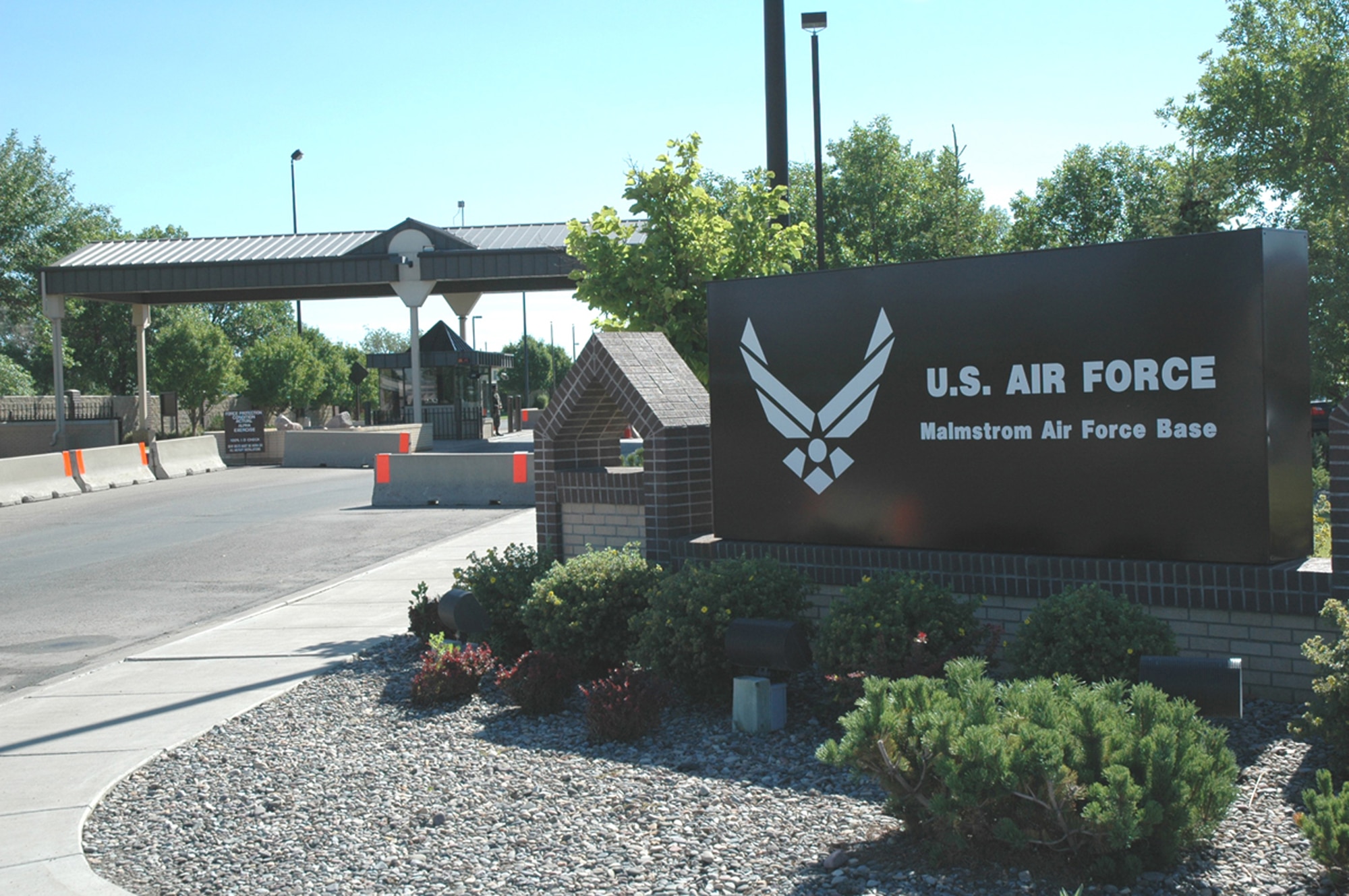 Malmstrom Air Force Base 2nd Ave. N. Gate. (U.S. Air Force photo)