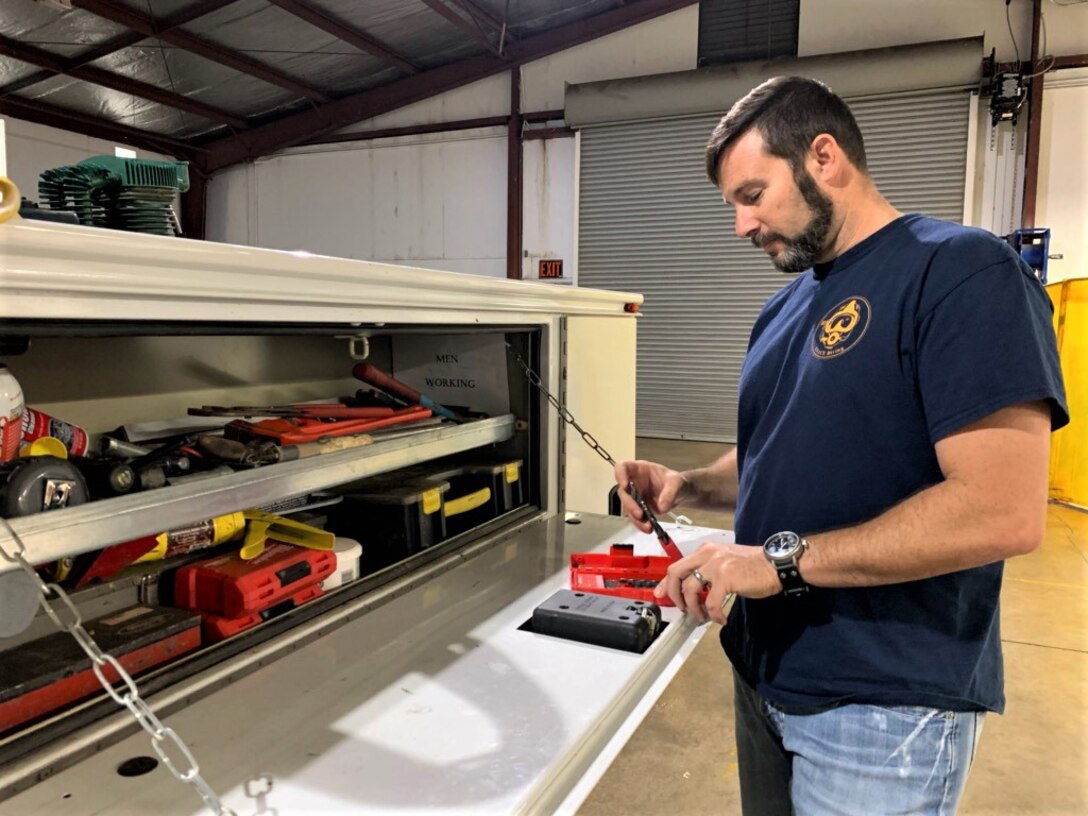 Matthew Hubbell, maintenance mechanic at the U.S. Army Corps of Engineers Nashville District’s Cordell Hull Lake Resource Manager’s Office, is the employee of the month for September 2019. (USACE Photo by Ashley Webster)