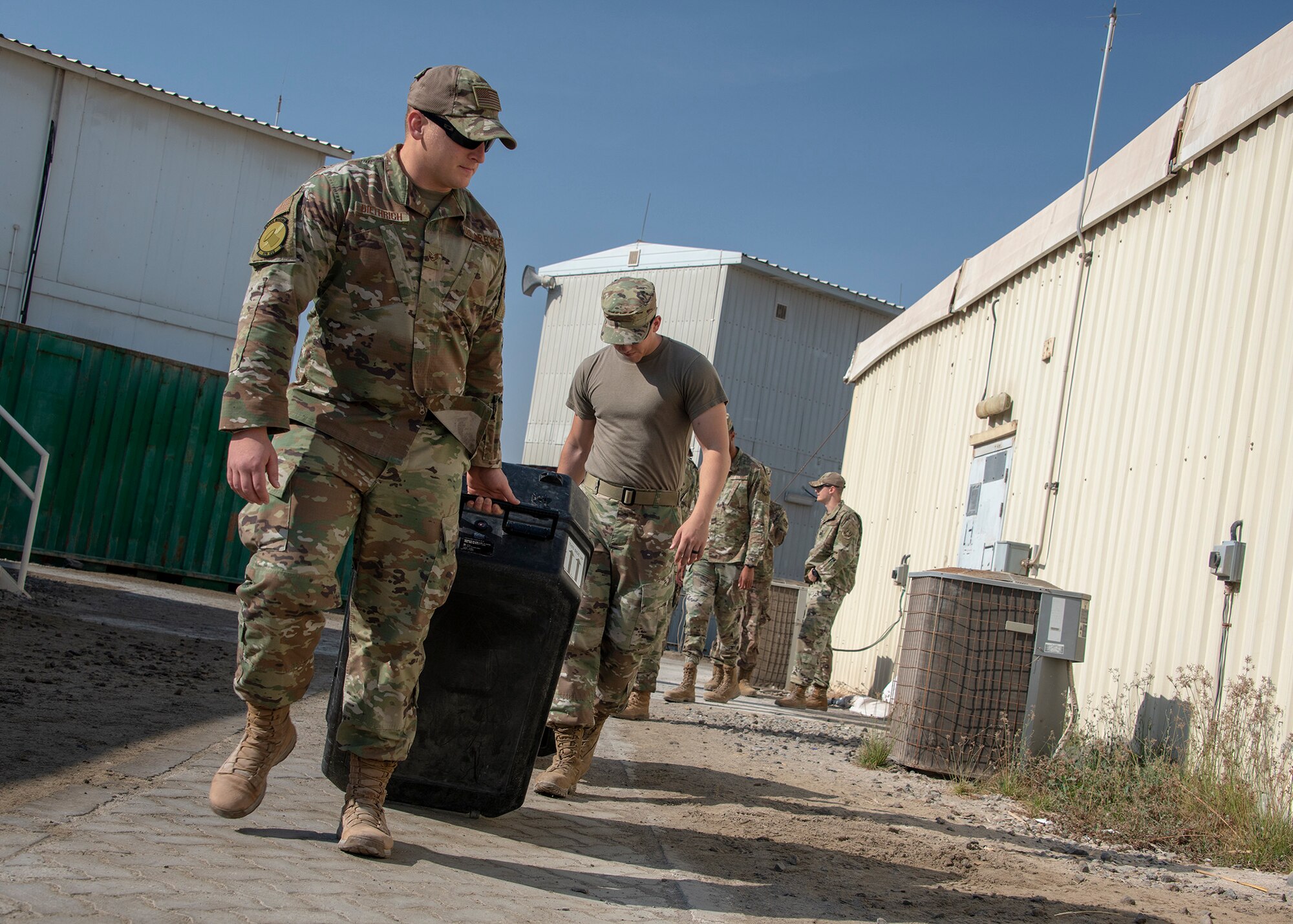 380 ESC set up satellites in preparation for air show