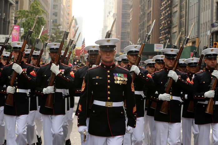 Marines marching