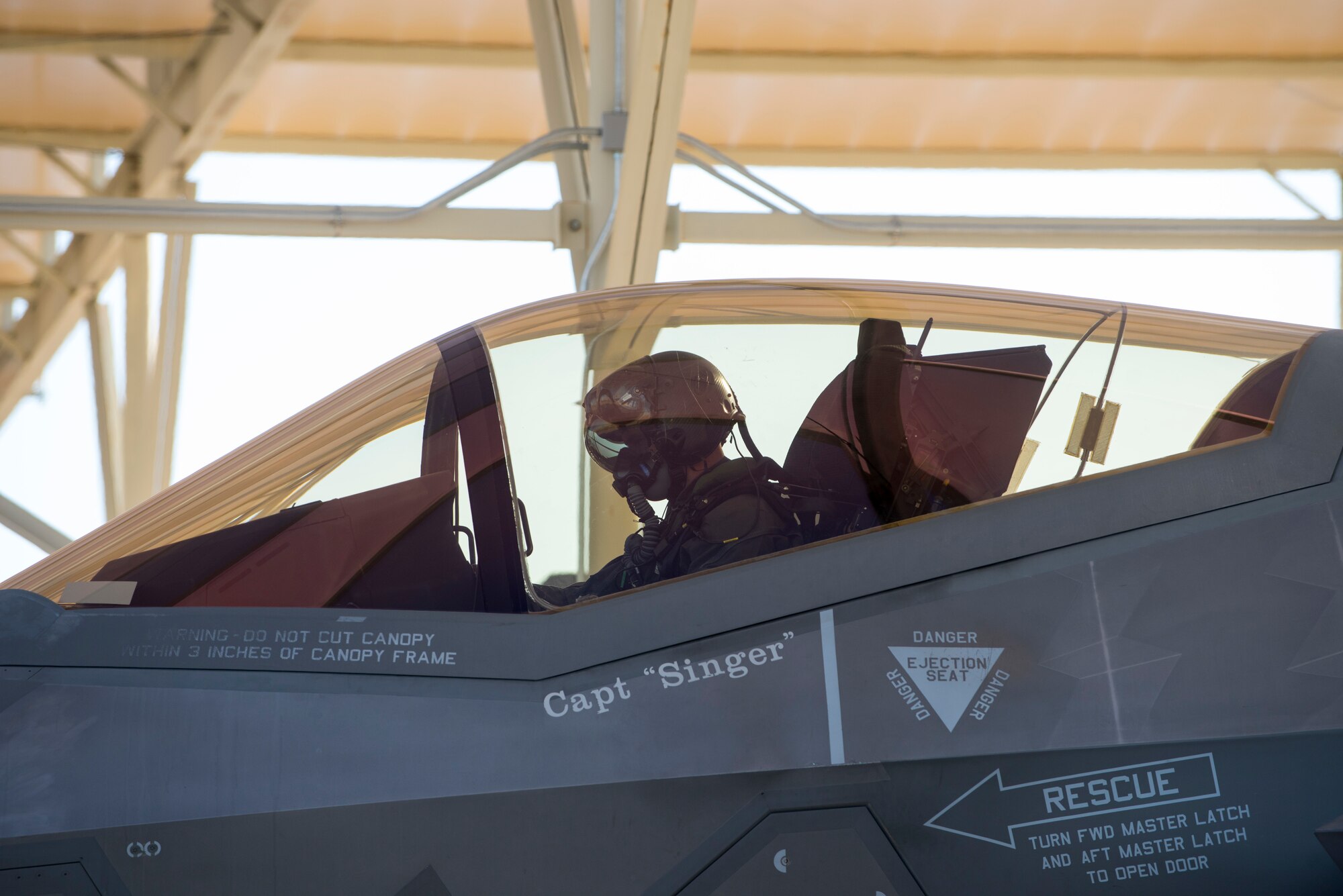Student pilots’ first time soaring in F-35 through allied F-35 B-course