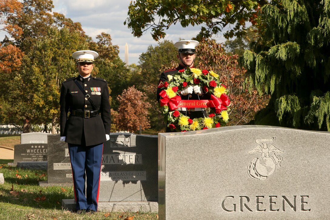 Small teams of Marines also visited several gravesites of former commandants of the Marine Corps to render honors to these Marines. These ceremonies are held to celebrate these Marines’ love and devotion to their Corps and Country, and to celebrate the Marine Corps birthday. (U.S. Marine Corps photo by Gunnery Sgt. John Jackson)