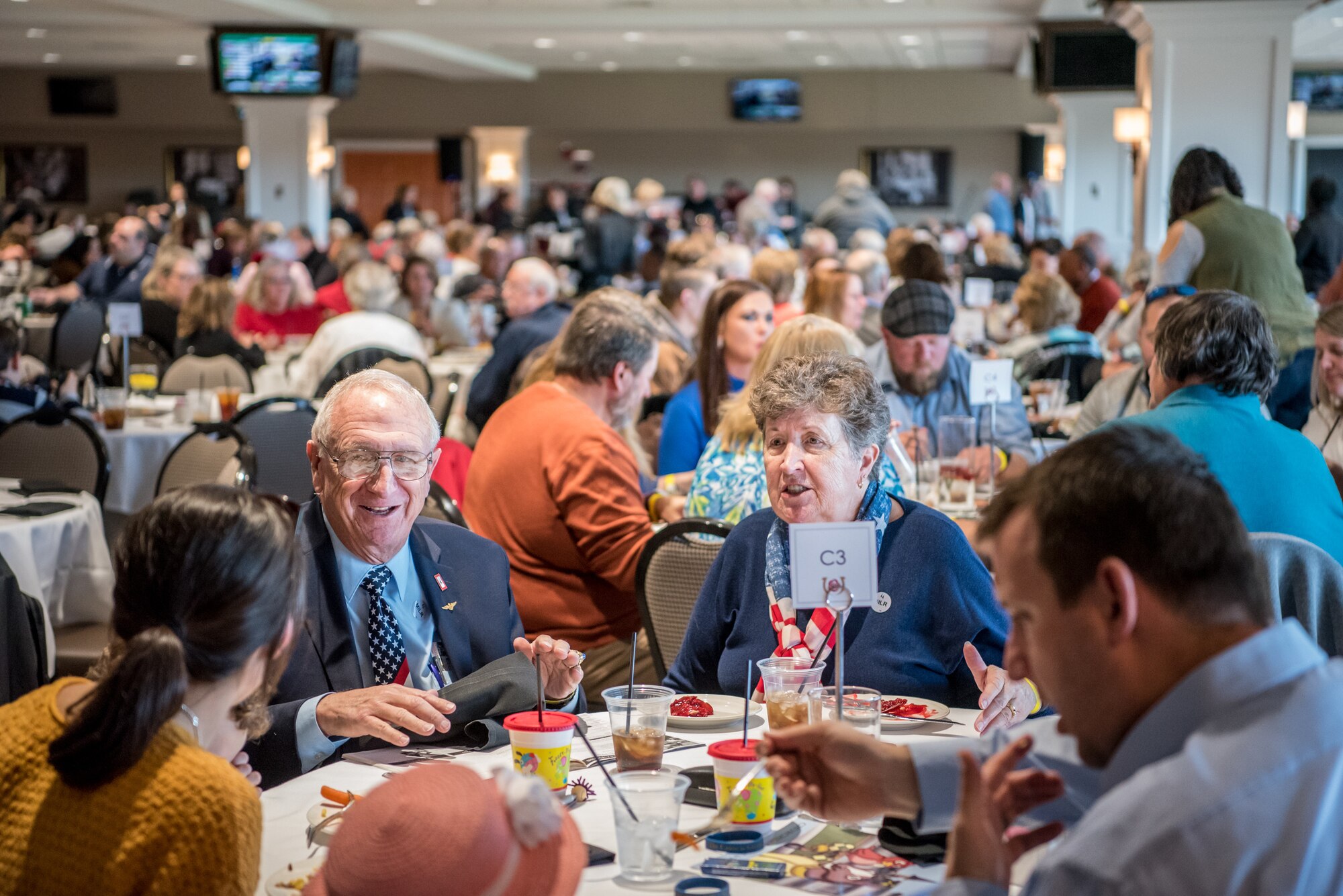 Gold Star family members participate in a day of fellowship and healing at the tenth annual Survivors Day at the Races at Churchill Downs in Louisville, Ky., Nov. 3, 2019. The event is designed to recognize the surviving family members of military service members who have given their lives in defense of our nation. (U.S. Air National Guard photo by Staff Sgt. Joshua Horton)