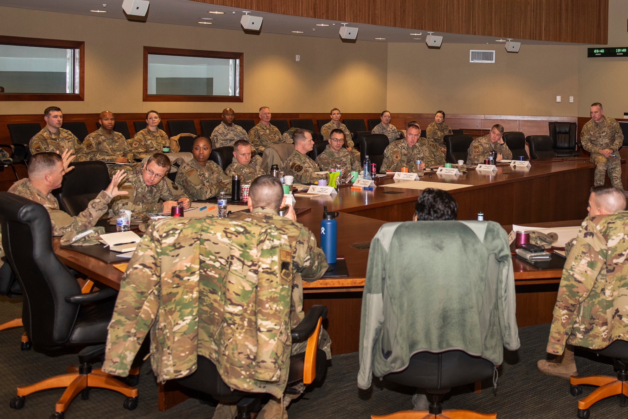 The Eleventh Air Force holds a two-day workshop for its senior enlisted leaders and civilians at Joint Base Elmendorf-Richardson, Alaska, Nov. 6, 2019. More than 40 attendees from Alaska, Hawaii and Guam discussed topics on resiliency and best practices in operating a wing.