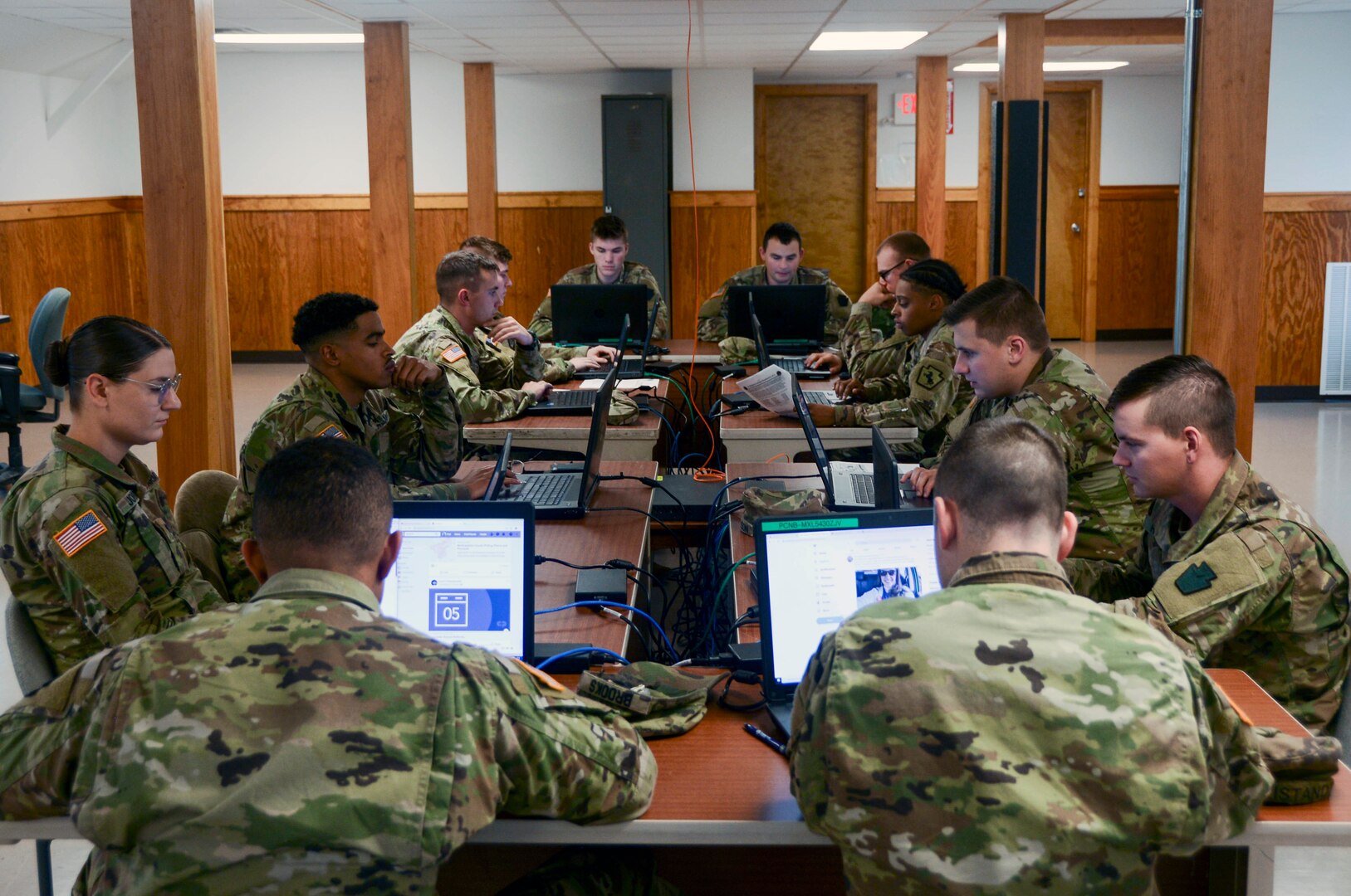 Pennsylvania Army National Guard cyber team members monitor computer networks during elections in the state Nov. 5, 2019. Cyber teams from throughout the National Guard have remained a key part of cyber defense, said Guard officials, and have responded to ransomware attacks in Texas and Louisiana and worked in direct support of U.S. Cyber Command.