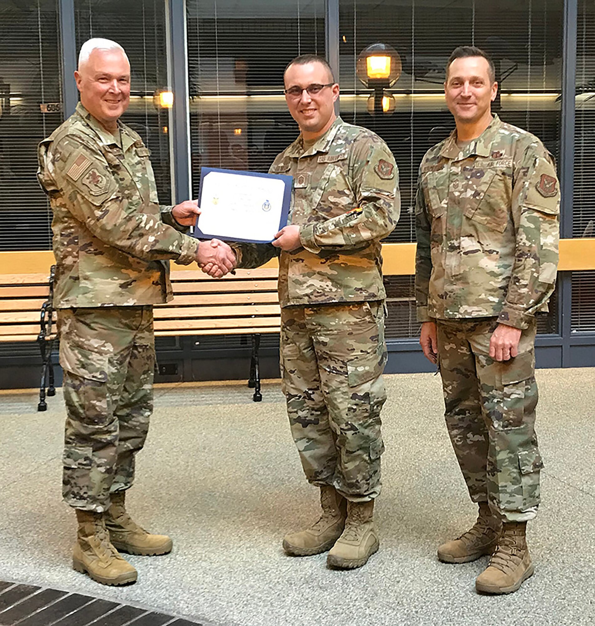 Col. Scott McLaughlin, 349th Air Mobility Wing Commander, and 349th AMW Command Chief, Chief Master Sgt. Jimmy Burmeister, took the opportunity this past UTA to reach out and give a special "thank you" to all the Unit Effectiveness Inspection Superior Performers.