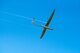 An Air Force Academy cadet piloting a glider performs during the Parents' Weekend Parade, Aug. 22, 2019, at the U.S. Air Force Academy, Colo. The Academy's aerobatics team uses the TG-16A Glider, a two-seat, engine-less glider. The glider is towed to a designated altitude by a Piper Super Cub tow plane before being released and soaring in-flight by using thermals and prevailing winds. (U.S. Air Force photo/Trevor Cokley)