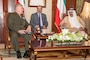 U.S. Marine Corps Gen. Kenneth F. McKenzie Jr., the commander of U.S. Central Command, left, meets with Sheikh Nawaf Al-Ahmad Al-Jaber Al-Sabah, the Crown Prince of Kuwait, right, during his visit at the Bayan Palace in Kuwait, Nov. 13, 2019. (U.S. Marine Corps photo by Sgt. Roderick Jacquote)