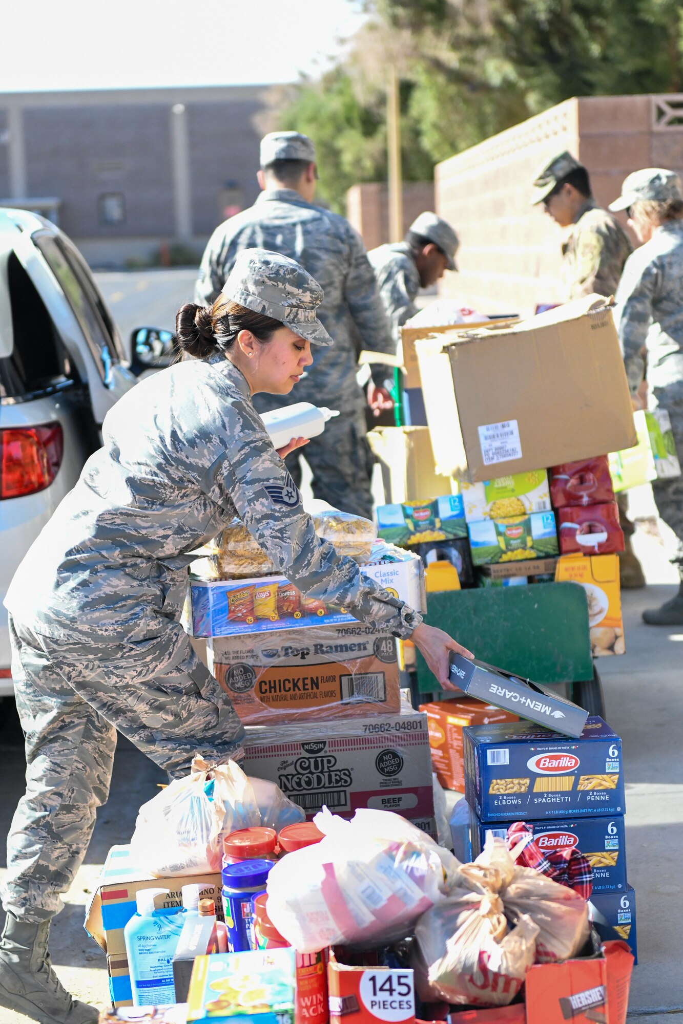 Created two years ago by the 926th Airman and Family Readiness Center, the food pantry serves to assist Reserve families with basic food items in times of need.