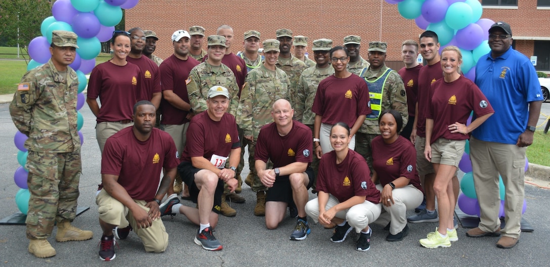 The 94th Training Division-Force Sustainment, 2nd Brigade Headquarters and Headquarters Company hosted an inaugural 5K run on Fort Lee, Virginia, Sept. 14, 2019. The event was designed to raise suicide awareness among our nation's service members and to encourage those contemplating suicide to seek support from fellow service members, friends, and loved ones, along with using various military resources in a time of need or when in the midst of trials and tribulations.