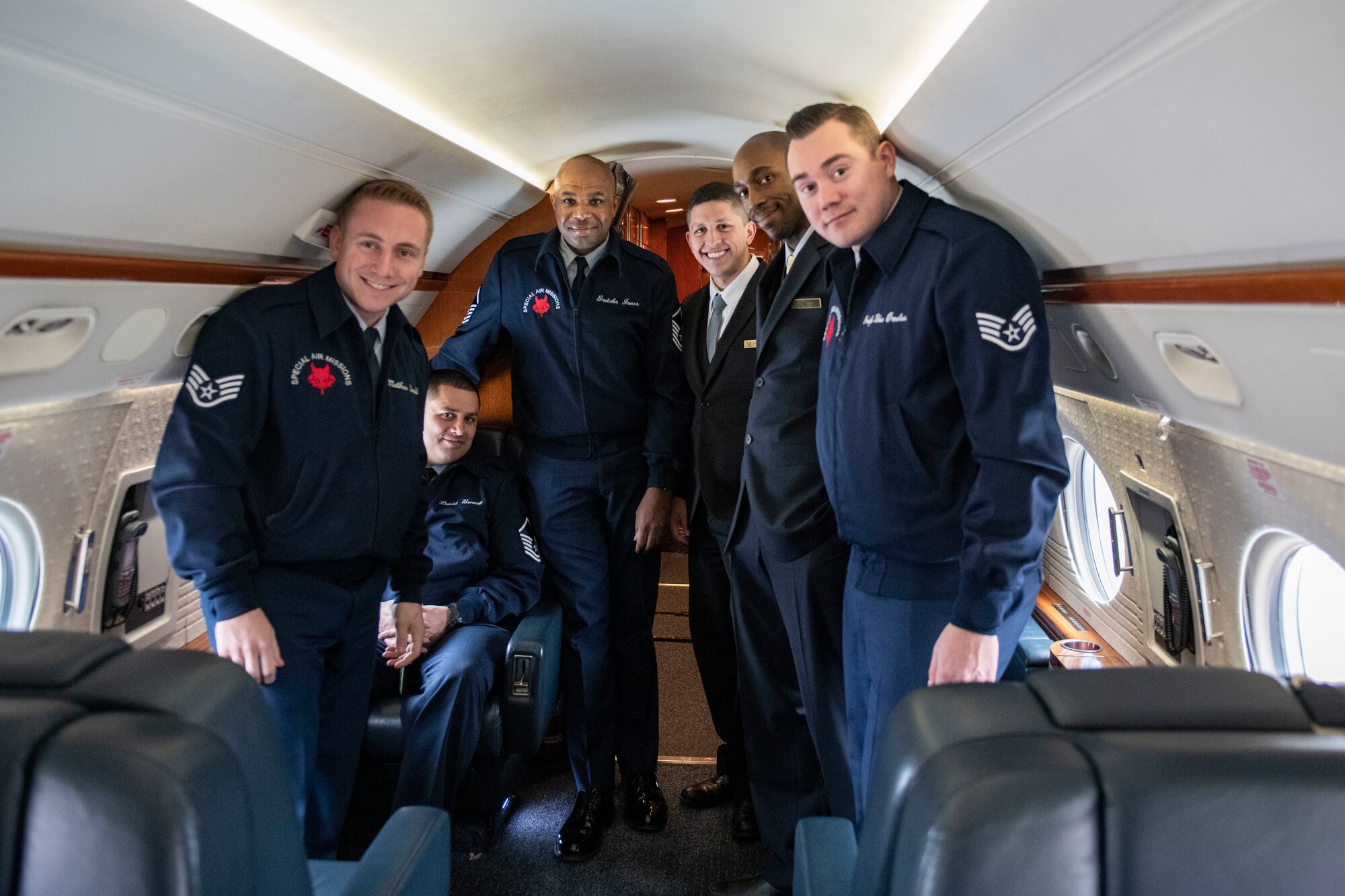 Pilots and flight attendants visit the 97th AMW.