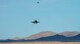 U.S. Air Force F-16 Fighting Falcons from 18th Aggressor Squadron fly over the flight line at Nellis Air Force Base, Nevada, Nov. 6, 2019. The Aggressor’s mission is to know, teach, and replicate a threat in order for other pilots to be able to overcome their adversaries. (U.S. Air Force photo by Nellis Air Force Base Public Affairs)