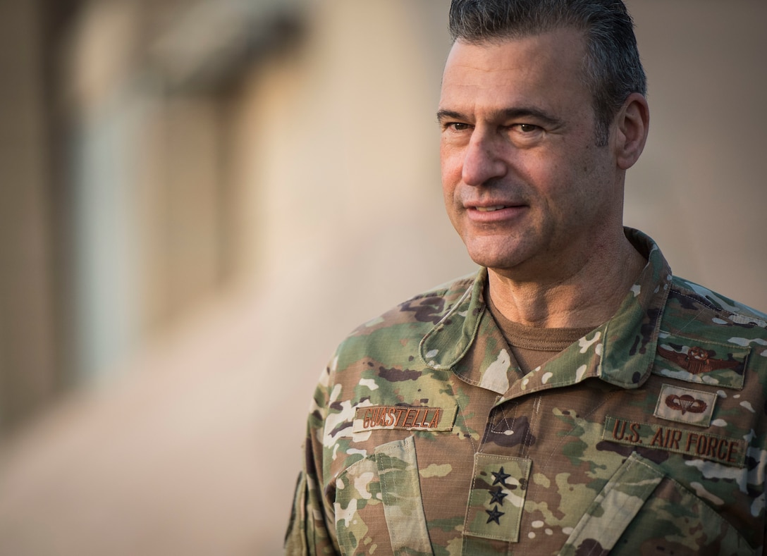 Lt. Gen. Guastella Goes Into Airmen’s Workplaces, Recognizes T