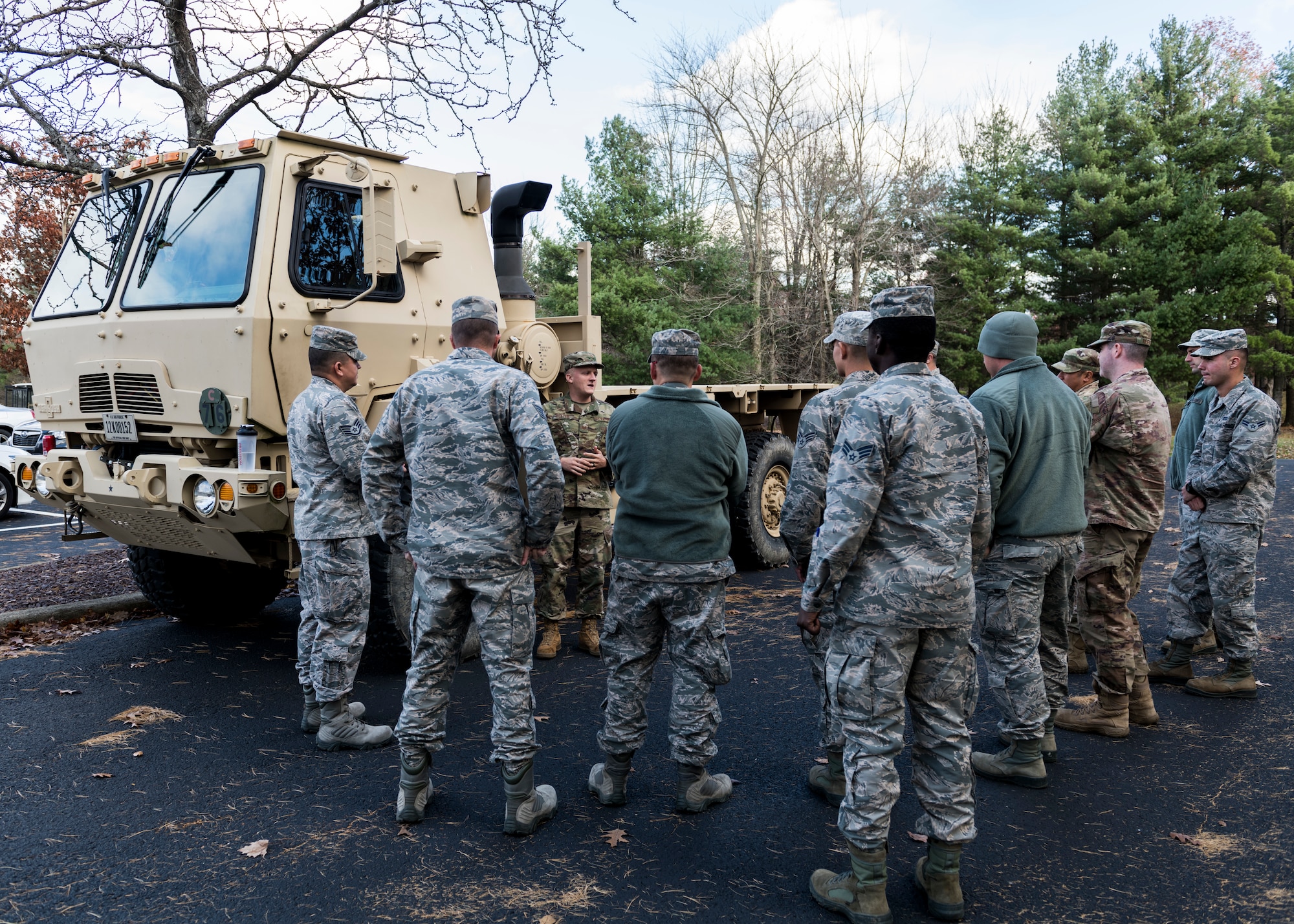 Reserve Citizen Airmen assigned to the 910th Civil Engineering Squadron train on a 2.5 ton Light Medium Tactical Vehicle, Nov. 2-3, 2019, at Youngstown Air Reserve Station.