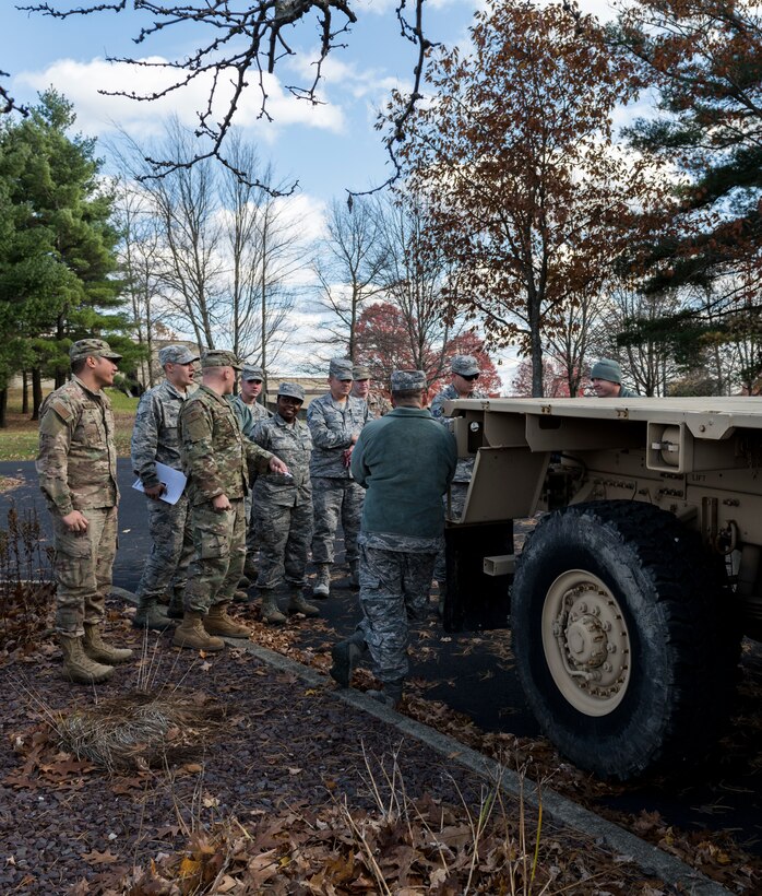 Reserve Citizen Airmen assigned to the 910th Civil Engineering Squadron train on a 2.5 ton Light Medium Tactical Vehicle, Nov. 2-3, 2019, at Youngstown Air Reserve Station.