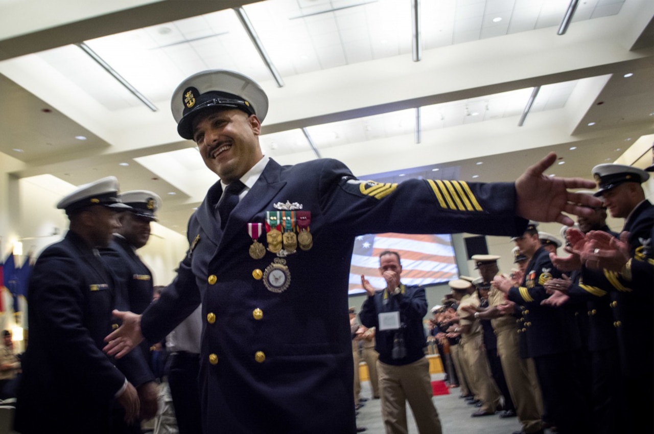Man retires from Navy.